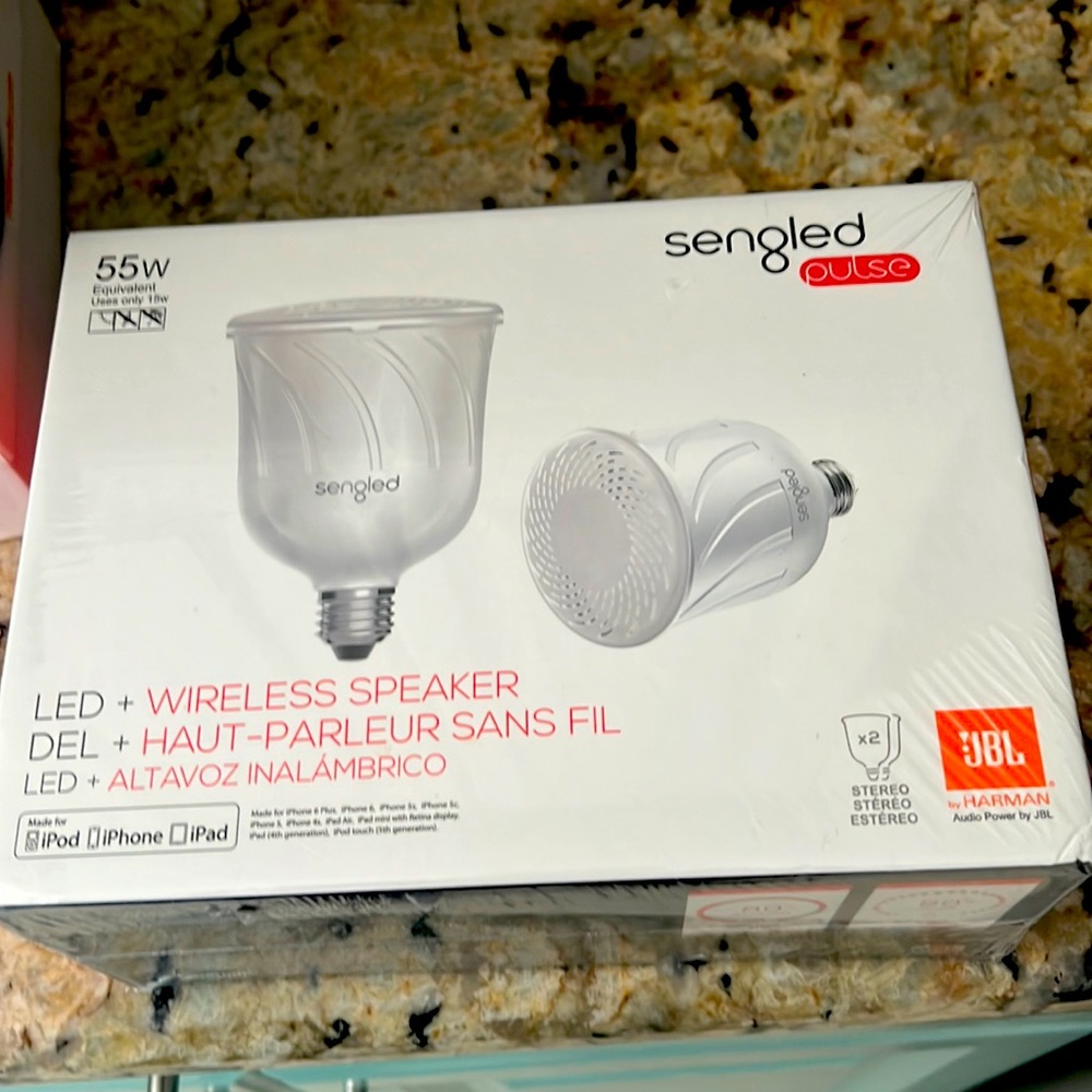 Sengled Pulse LED plus wireless speaker. Starter kit includes 2 bulbs